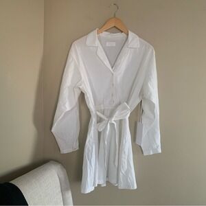 Boyish White Long Sleeve Dress